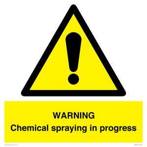 WARNING Chemical spraying in progress